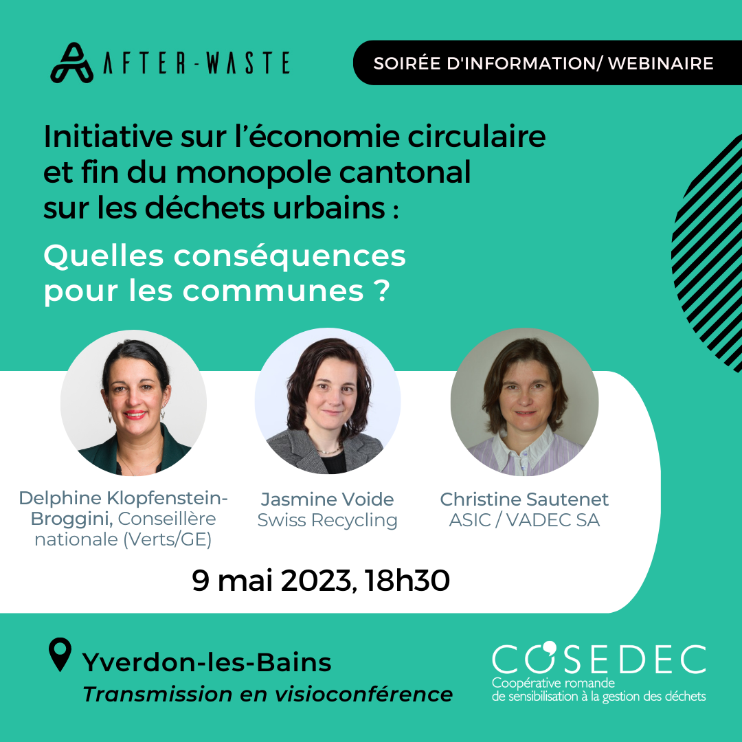 Decets Soirée d'information sur l'initiative sur l'économie circulaire - COSEDEC