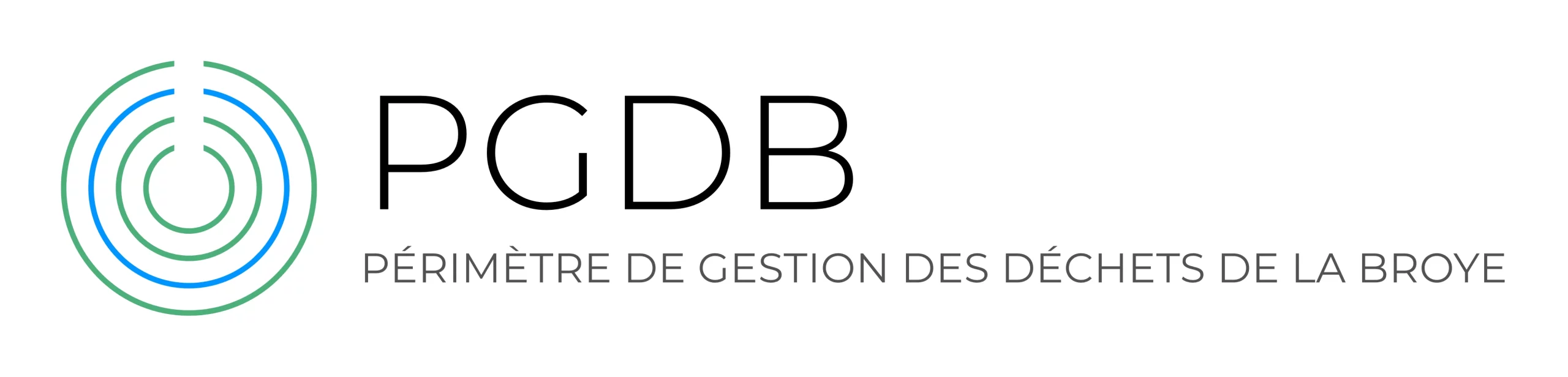 Logo du PGDB, Périmètre de gestion des déchets de la Broye, coopérateur de COSEDEC.