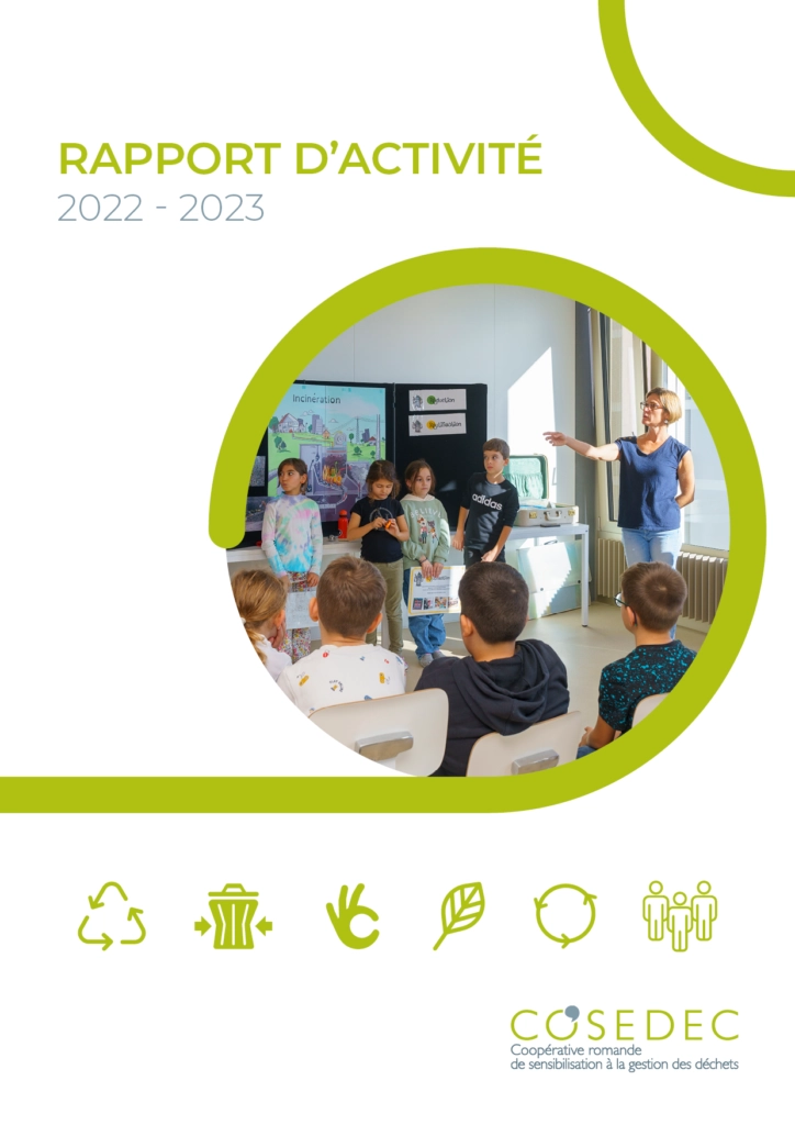 Couverture du rapport d’activité 2022-2023 de COSEDEC.