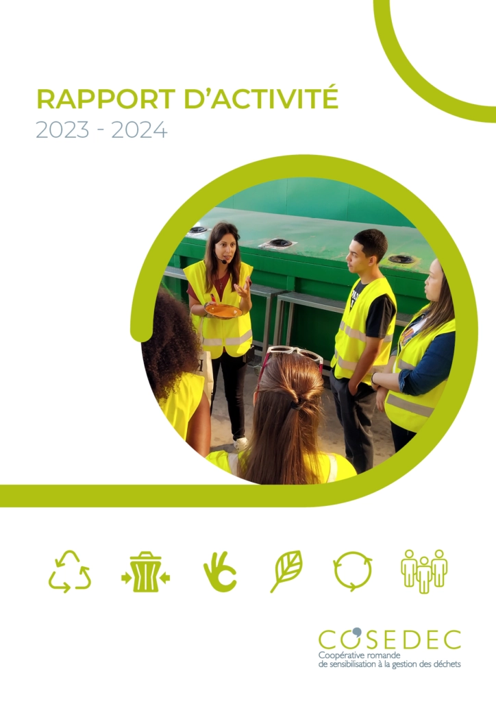 Couverture du rapport d’activité 2023-2024 de COSEDEC.